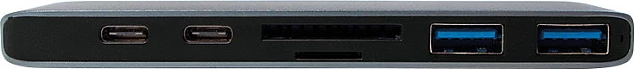 Docking station LogiLink USB 3.2 Gen2x2, USB-C, 7-port, me PD, alumin, gri/argjend