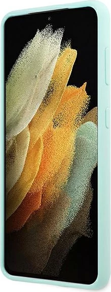 Mbështjellës Guess GUHCS21MLSLMGLB për Samsung Galaxy S21+, silikon, blu