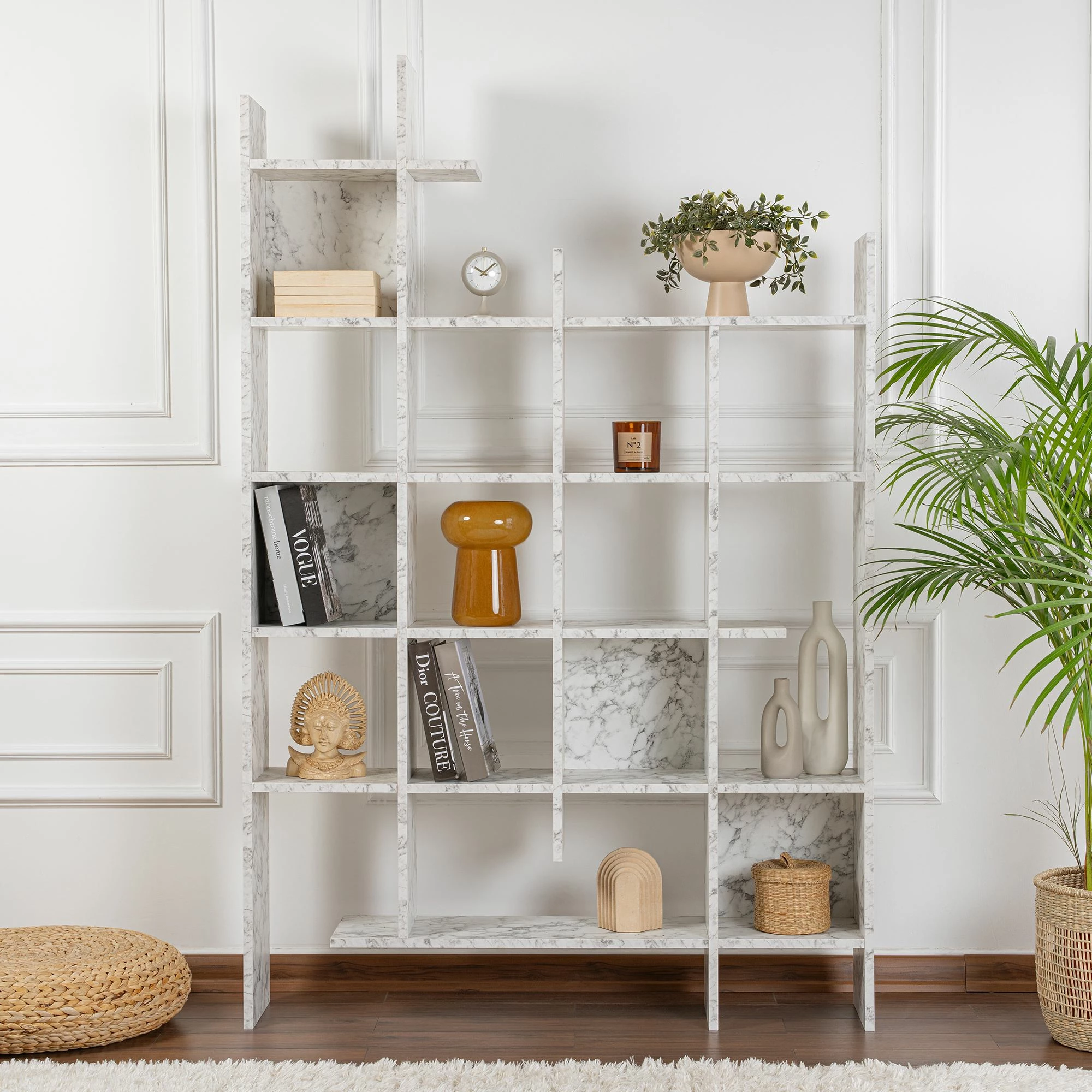 Raft librash Carrara Marble, Skye Decor, 122x188x25.5cm