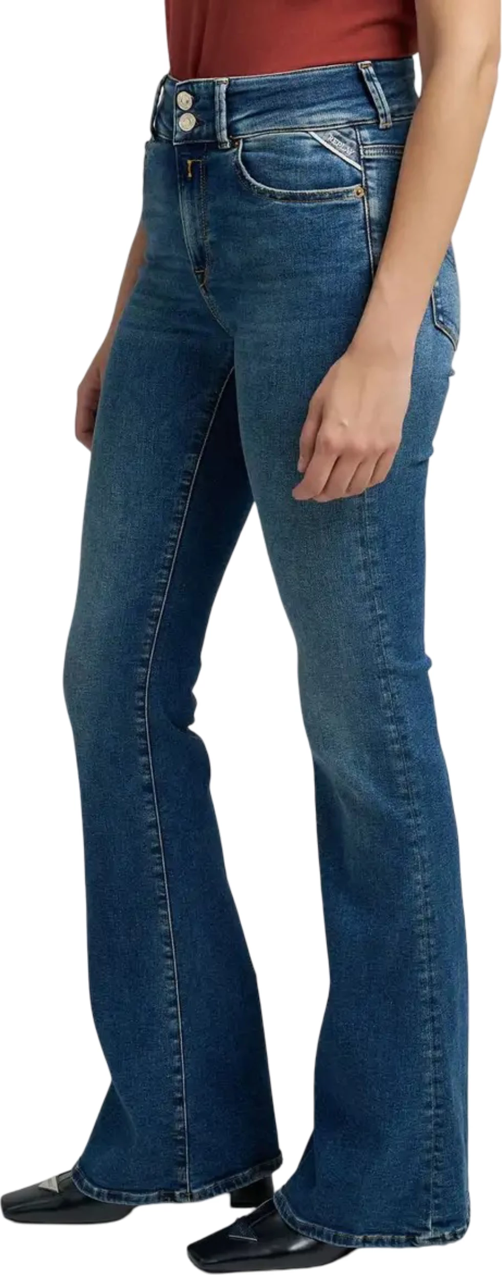 Xhinse bootcut për femra Replay Newluz Flare WLW689.000.805 723, denim [Madhësia: W32 L32]