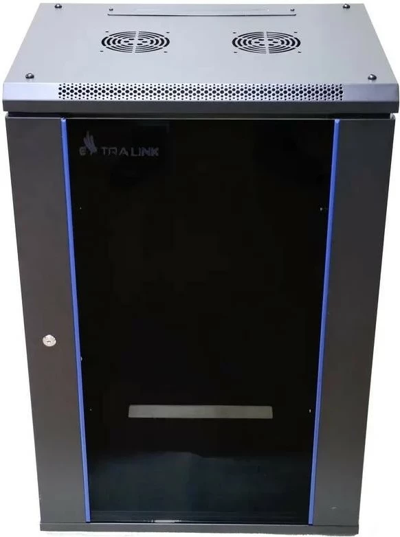 Kasë rack Extralink 15U, 600x600, montim në mur, e zezë