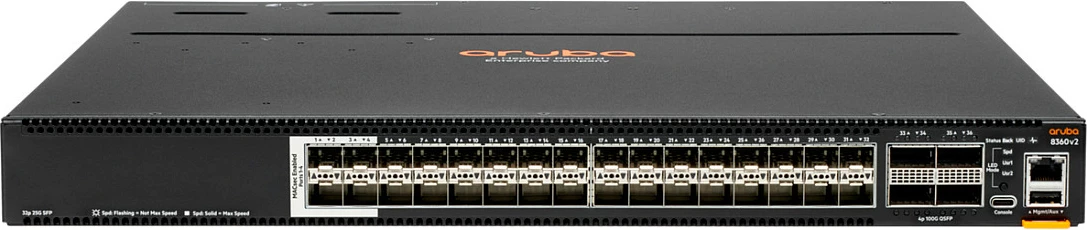 Switch HPE Aruba CX 8360-32Y4C v2, 32x 25G SFP28 + 4x 100G QSFP28, 1U, i zi