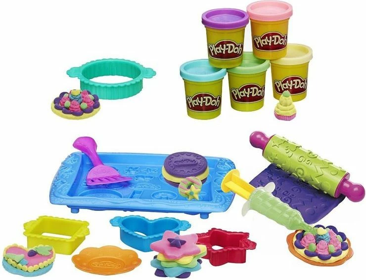 Set plastelinë Hasbro Play-Doh Sweet Cookies B0307, 5 tuba (280 g)
