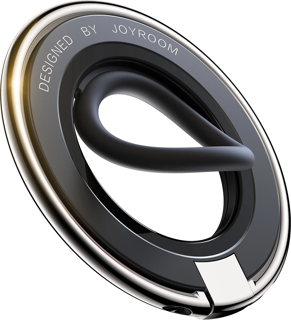 mbajtës magnetik MagSafe për celular Joyroom JR-ZS383, unazë gishtit, kompatibilitet iPhone 12–15 dhe telefona 4.7–7", shndërrohet në qëndrim, i zi