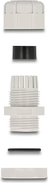 Gland kablloje DeLOCK M20, IP68, për kabllo 6–11 mm, 10 copë, gri