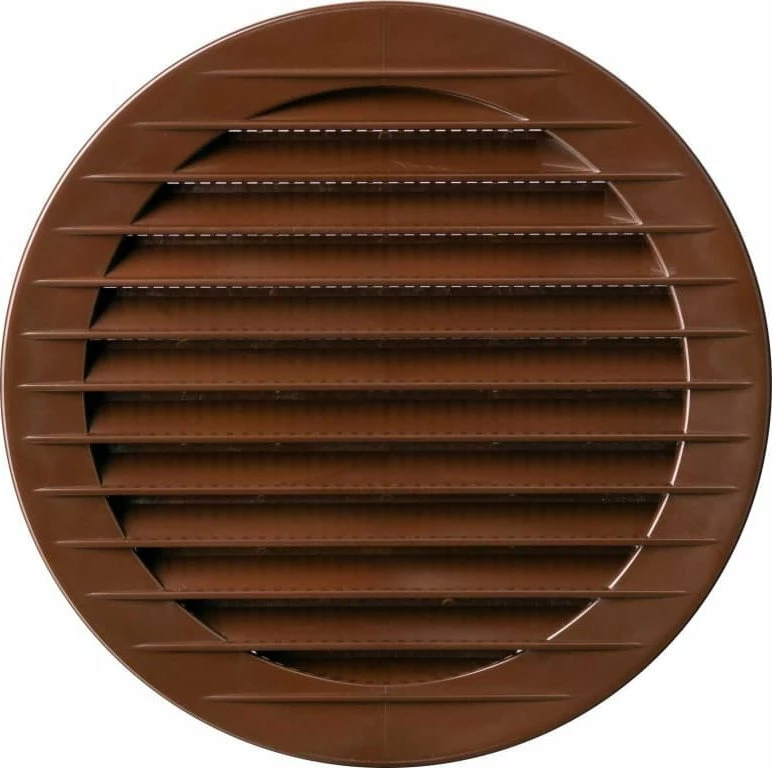 Grilë ventilimi airRoxy Round Grille me rrjetë FI 90 02-221, kafe