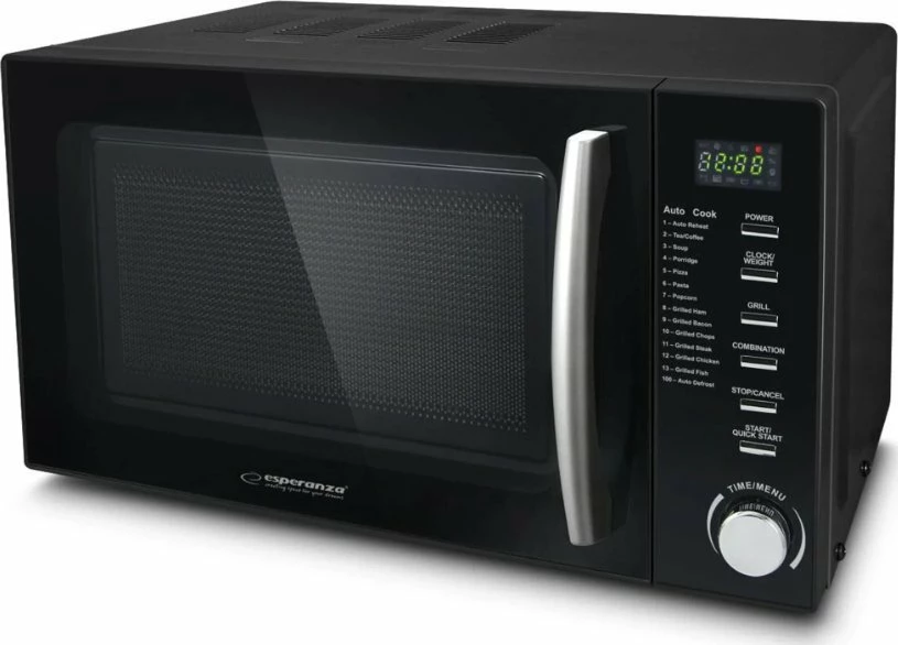 Mikrovalë Esperanza CHEF 20 L 700 W me grill 900 W, e zezë