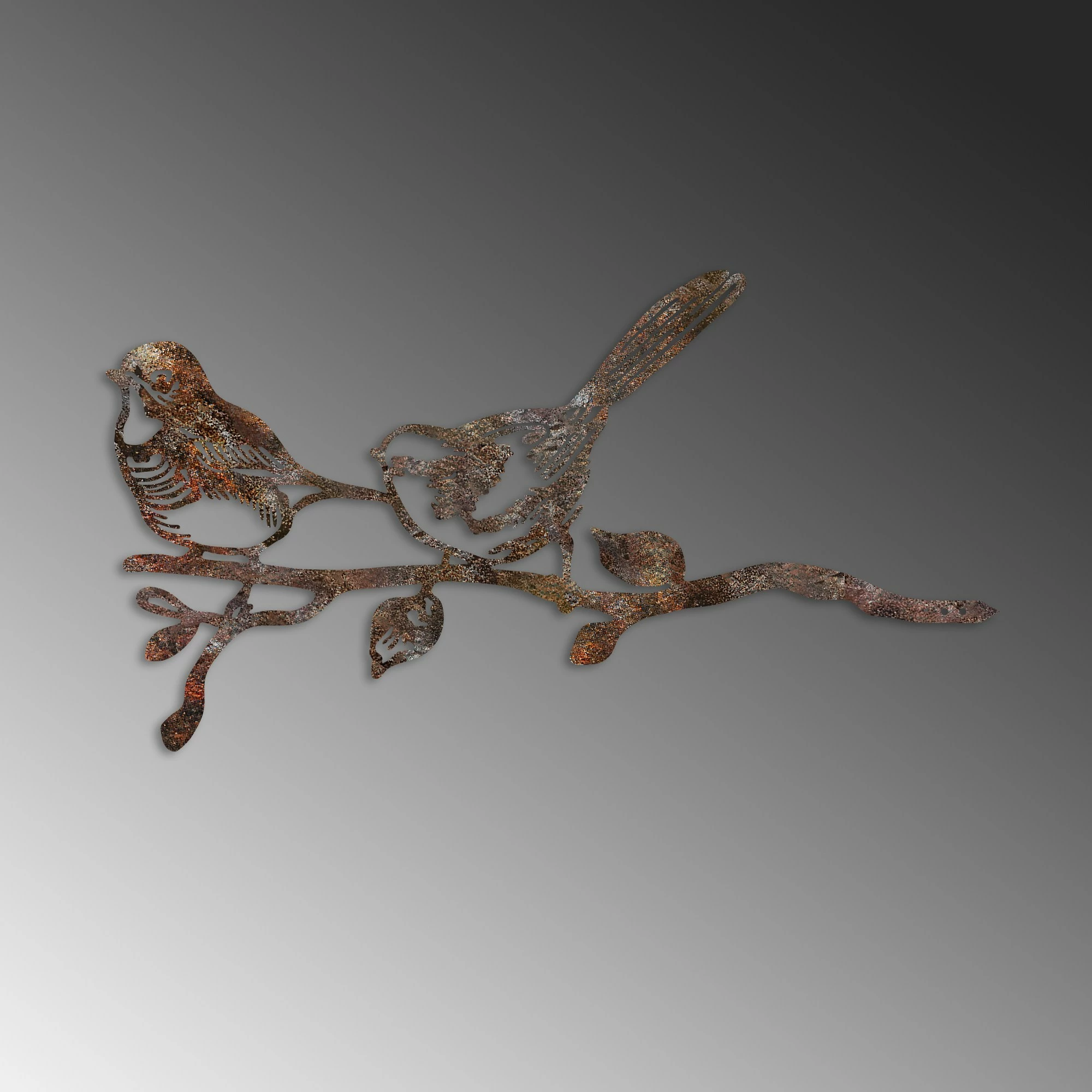 Dekor për kopsht, zog në degë, ngjyrë kafe, Aberto Design, 50x26cm