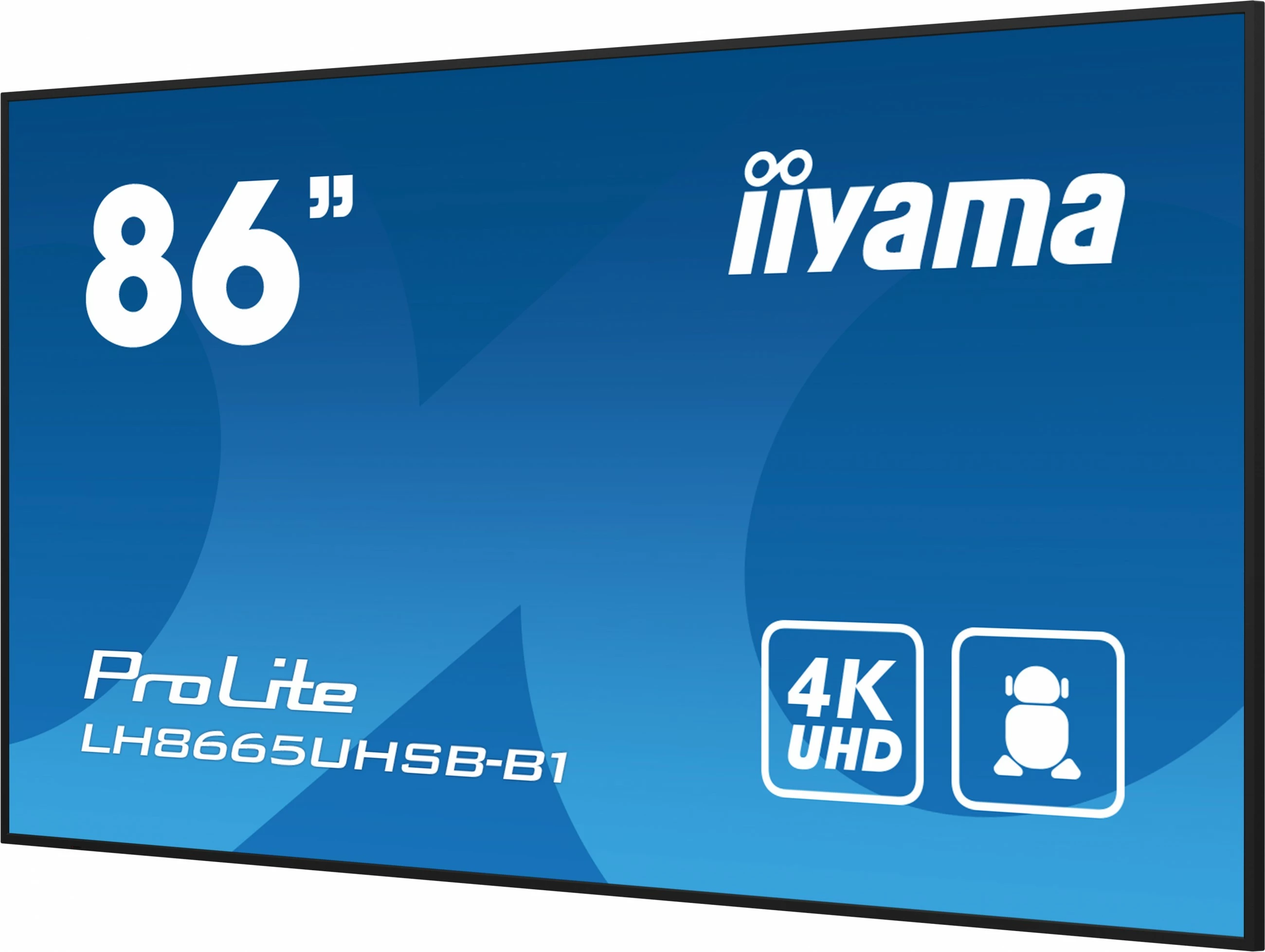 Monitor iiyama LH8665UHSB-B1, Kiosk design, 86", LED, 4K Ultra HD, Wi-Fi, e zezë