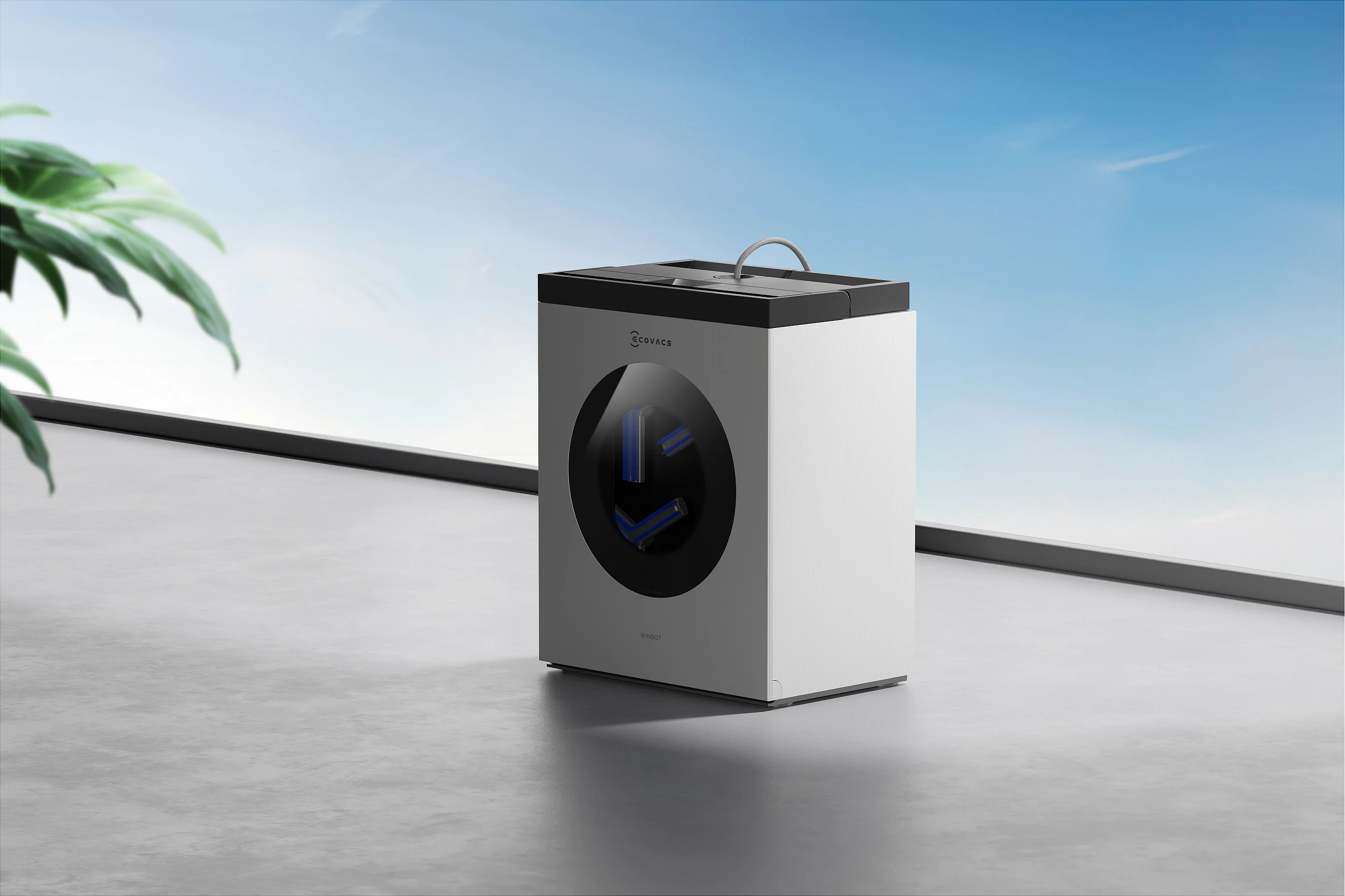 Robot pastrues dritaresh ECOVACS WINBOT W3 OMNI, 8000 Pa, 95 W, argjend/bardhë