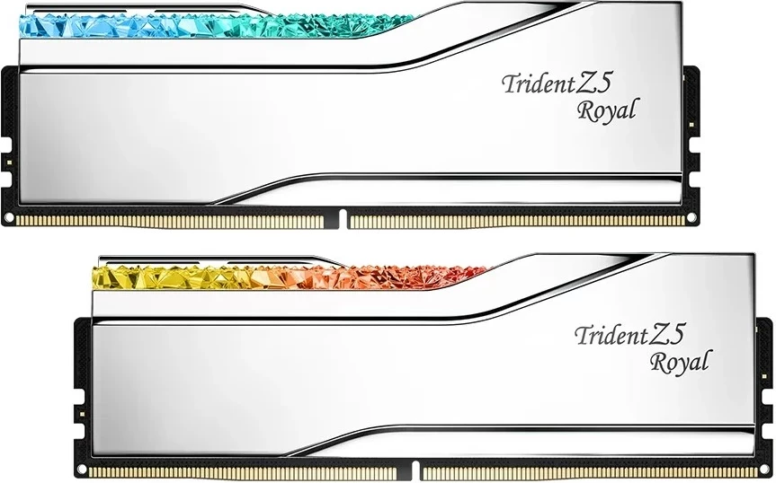 RAM Memorje G.SKILL Trident Z5 Royal F5-6800J3445G32GX2-TR5S, 64 GB (2x32 GB), DDR5, Silver, RGB