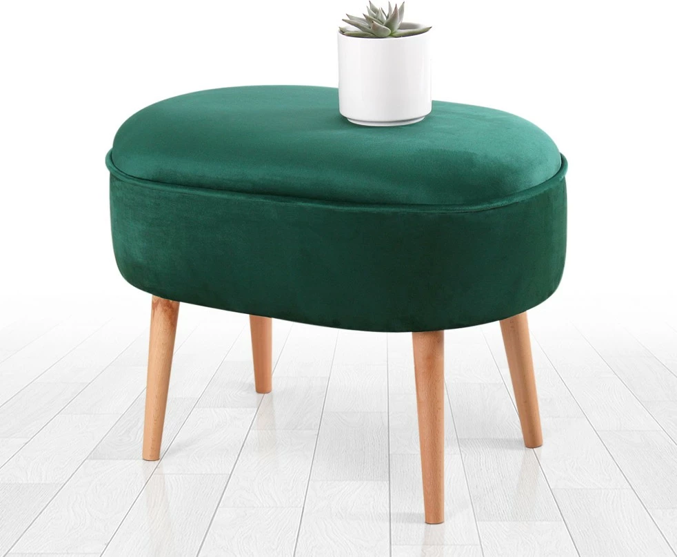 Puf prej kadifeje, ngjyrë e gjelbër, Atelier del Sofa, Moile