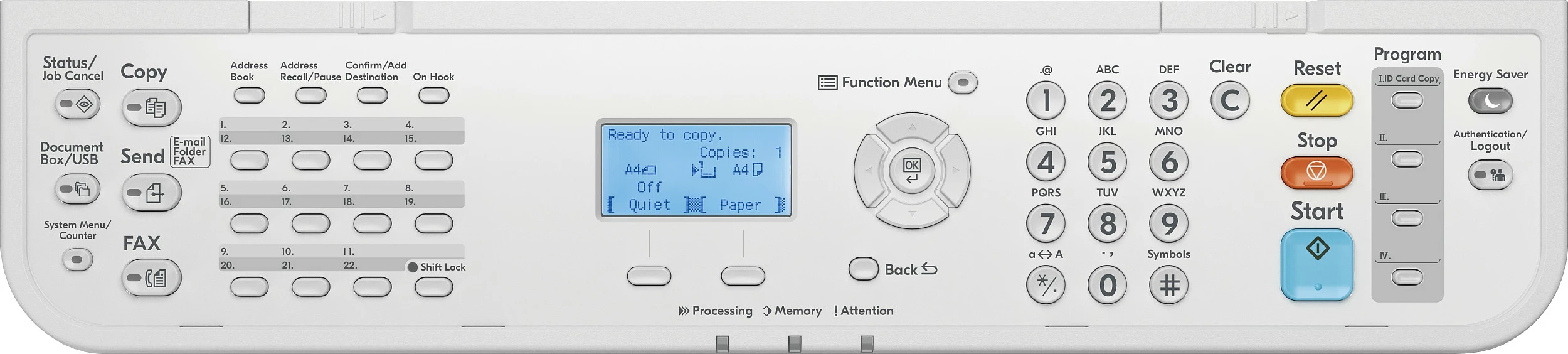 Printer multifunksional laser mono Kyocera ECOSYS MA4500fx, A4, duplex, 1200x1200 DPI, bardhë/zi