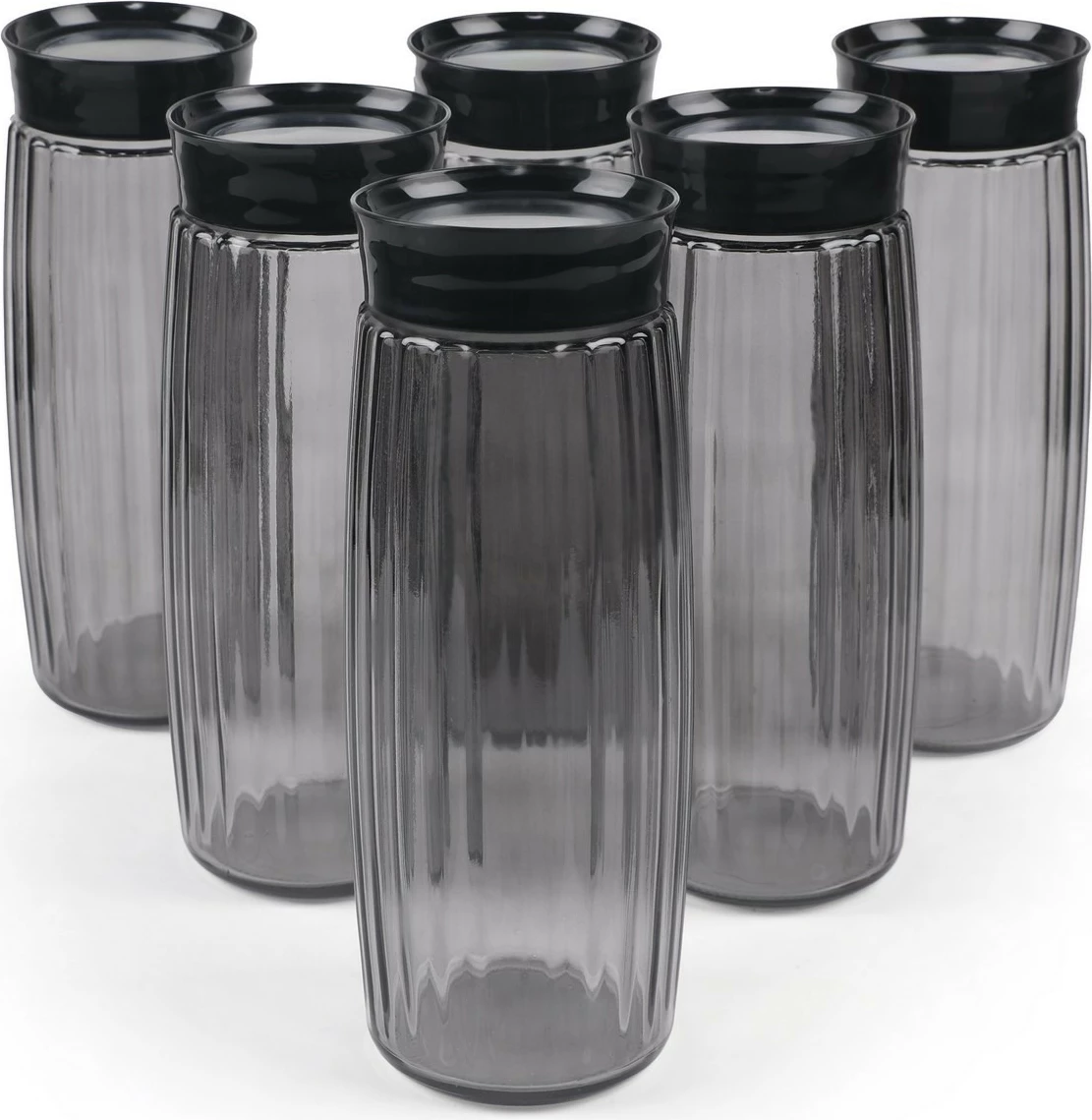 Set kavanozash (6 copë), Hermia Concept, anthracite, AA1