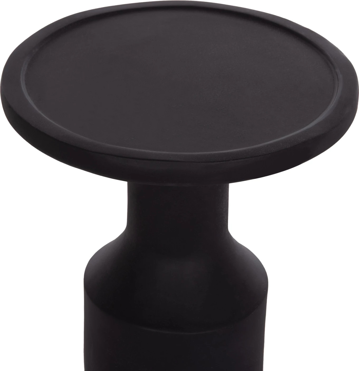 Tavolinë anësore TRED(T), fibër-cement, e zezë, ratan natyral, FH18169.01, 40x61cm