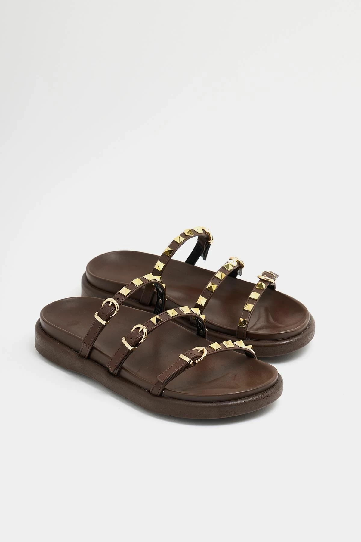 Pantofla për gra, ngjyrë kafe, Jumeon, MK1340125YR20-003