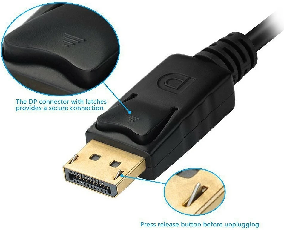 Adapter DisplayPort në HDMI/DVI/VGA Equip 133441, 0.24m, i zi