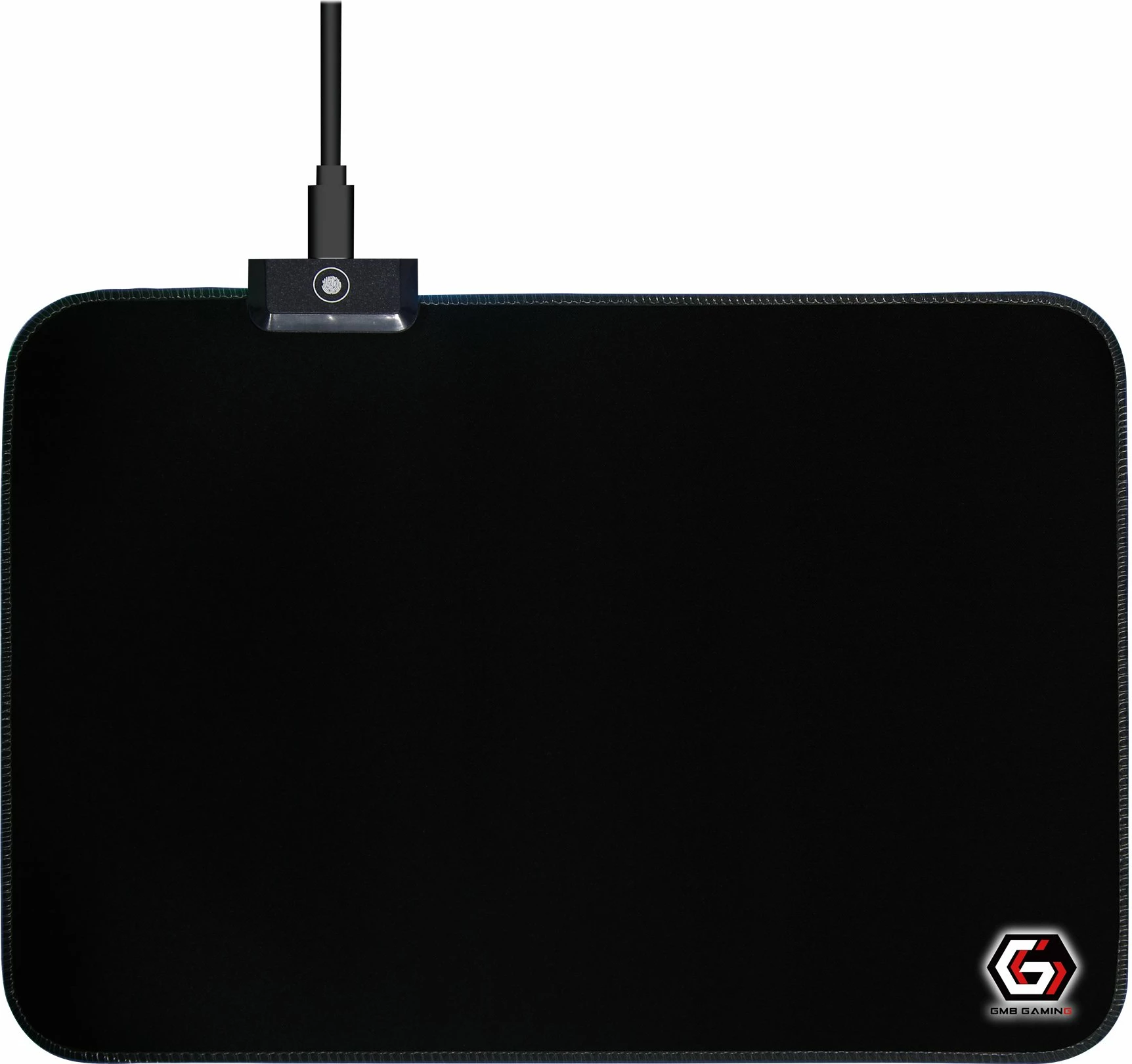 Mauspad Gembird MP-GAMELED-M me ndriçim RGB, i zi, M-size