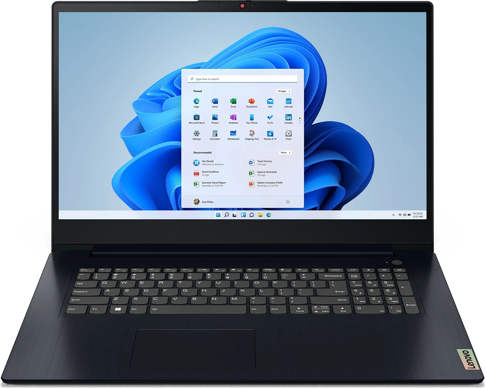 Kompjuter Lenovo IdeaPad 3 17IAU7, 8GB RAM, 512GB SSD, 17.3 inç, Abyss Blue