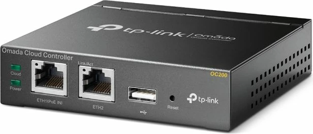 Kontroller cloud për rrjet TP-LINK Omada OC200, PoE, 2x Ethernet, USB, i zi