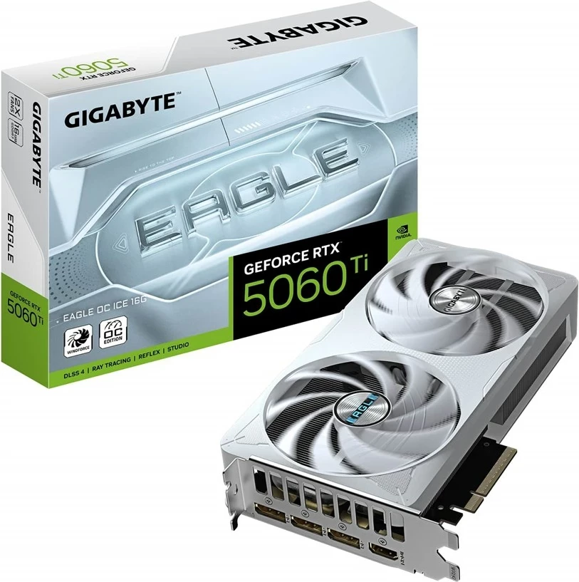 Kartelë grafike Gigabyte GeForce RTX 5060 Ti EAGLE OC ICE, 16 GB, e zezë