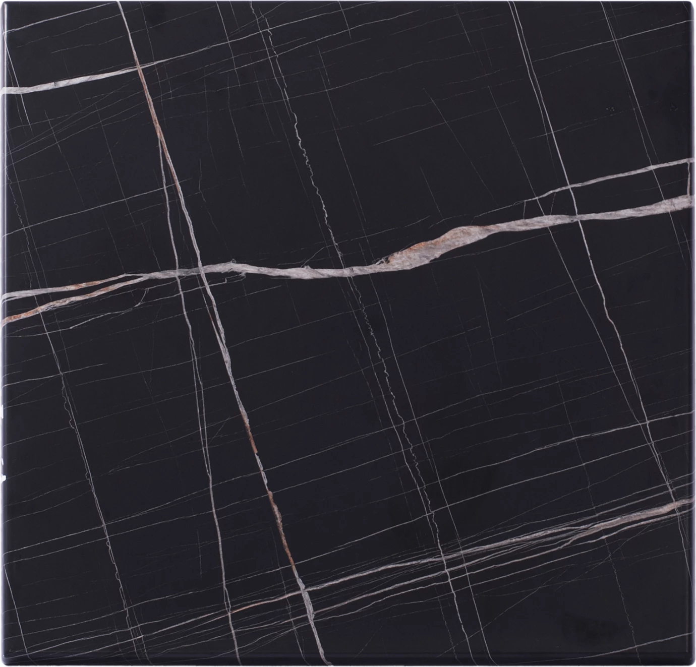 Sipërfaqe tavoline katrore, pamje mermeri të zi, 741 FH1, 60x60cm