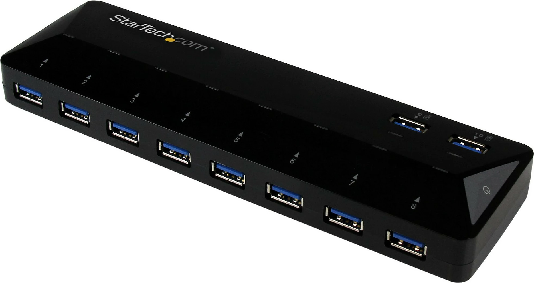 USB hub StarTech ST103008U2C, 10 porta USB 3.2 Gen 1 5Gbps, 2x1.5A karikim/sync, i zi