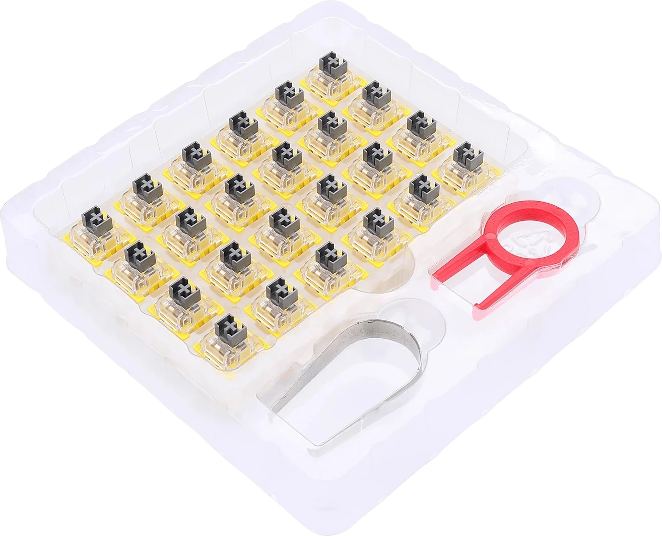 Switch mekanik Redragon Bullet-S A113, Silver Short Linear, 24 copë, me keycap puller + switch puller, Silver