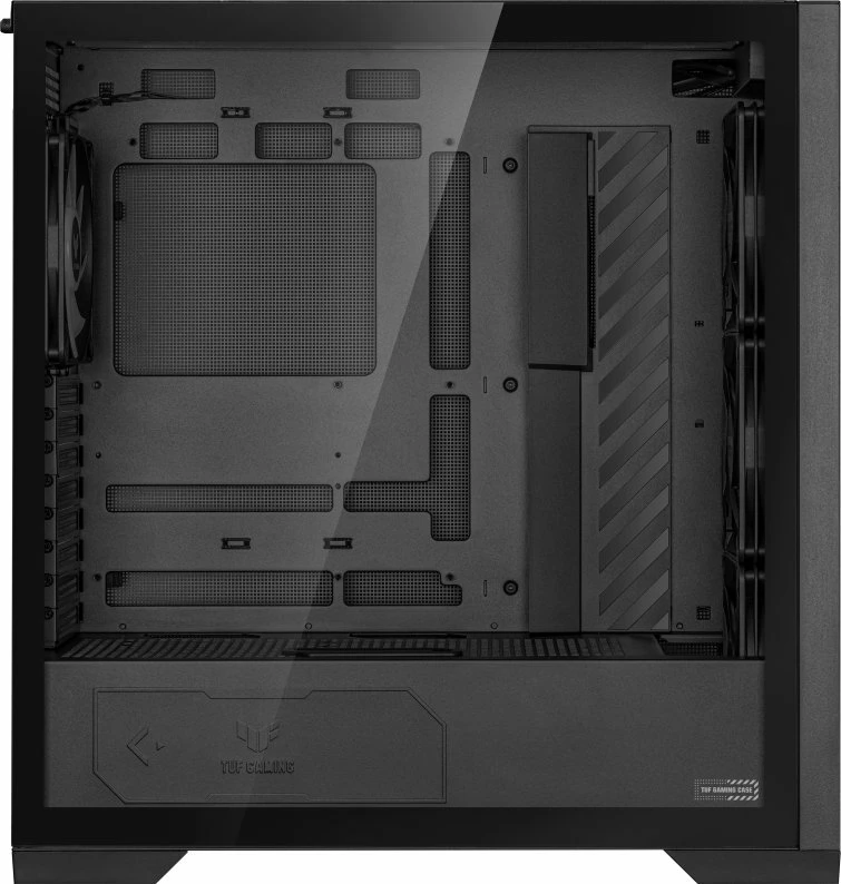Kasë Asus TUF Gaming GT302 TG ARGB (90DC00I0-B19000), Midi Tower, e-ATX/ATX/mATX/Mini-ITX, me 4 ventilatorë ARGB 140mm, e zezë