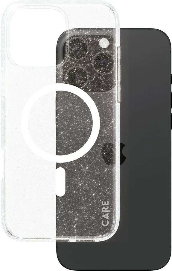 Mbështjellës PanzerGlass CARE Case Star Lit White MagSAFE për iPhone 16 Pro Max, transparent