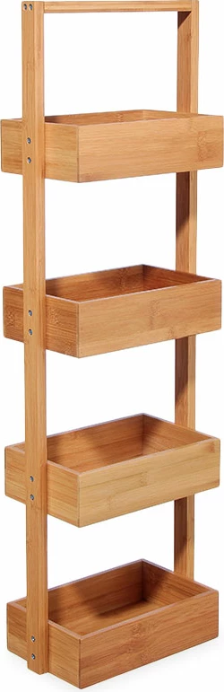 Raft dyshemeje Ollie, dru bambu, ngjyrë natyrale, 28x16x88cm