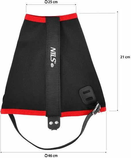 Mbrojtëse këmbësh për trail running Nils Camp NC17113, madhësi universale, e zezë-kuqe