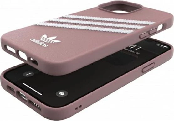 Mbështjellës Adidas OR Moulded Case PU për iPhone 13 Pro Max 6.7", rozë/bardhë