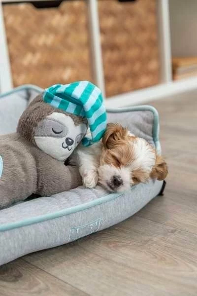 Lodër plush për qen Trixie TX-36166, përtac me rrahje zemre, 34 cm, bateri LR44, shumëngjyrëshe