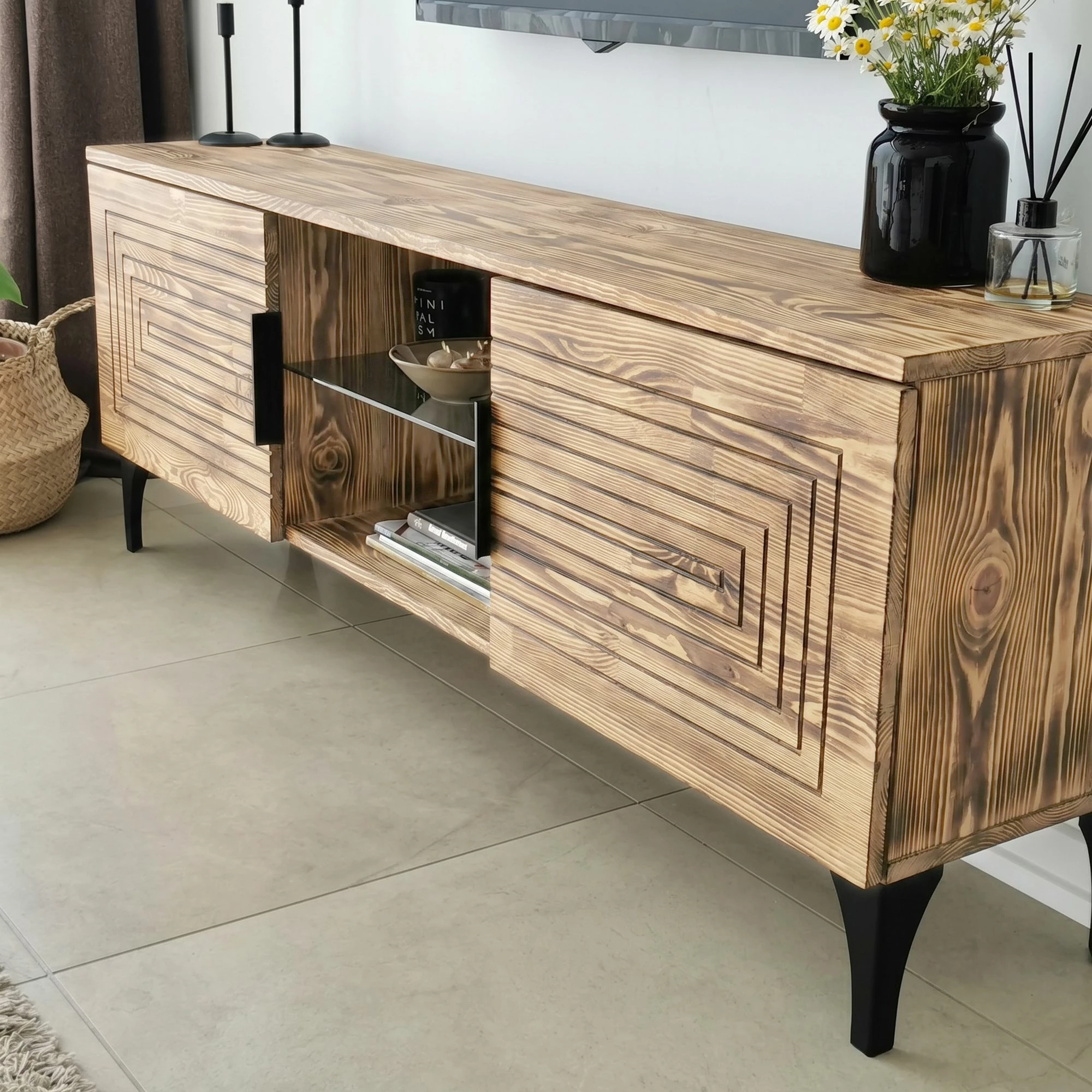 Komodë TV Hanah Home Joanne, ngjyrë lisi