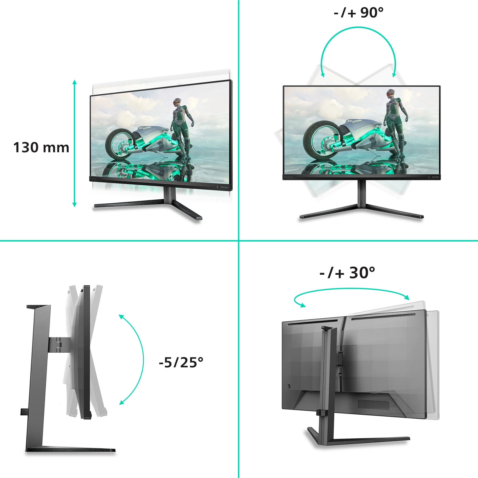 Monitor Philips 27M2N3800A/00, 27 inç, QHD 2560x1440, 0.5ms, 2xHDMI, DP, USB