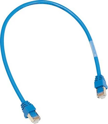 Kabllo patch Hager Tehalit ZZ45WAN100, RJ45-RJ45, 1 m, 4 kV, blu