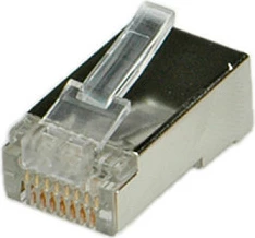 Konektor RJ-45 ROLINE Cat.5e 8P8C, shielded, 10 copë, argjendtë