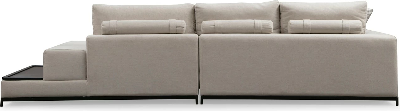 Divan katër vendesh, ngjyrë bezhë, me tavolinë anësore, Atelier del Sofa
