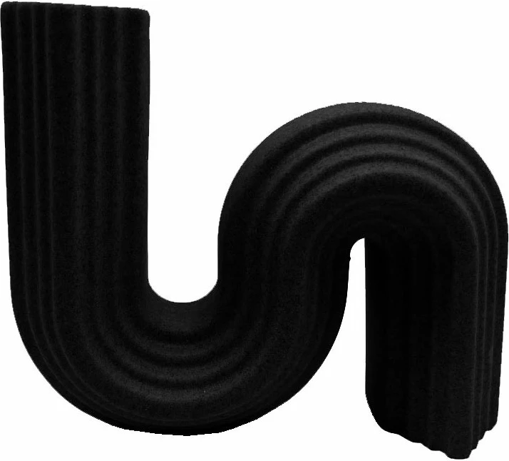 Dekor S Line, polirezine, ngjyrë e zezë, 29x8x24cm