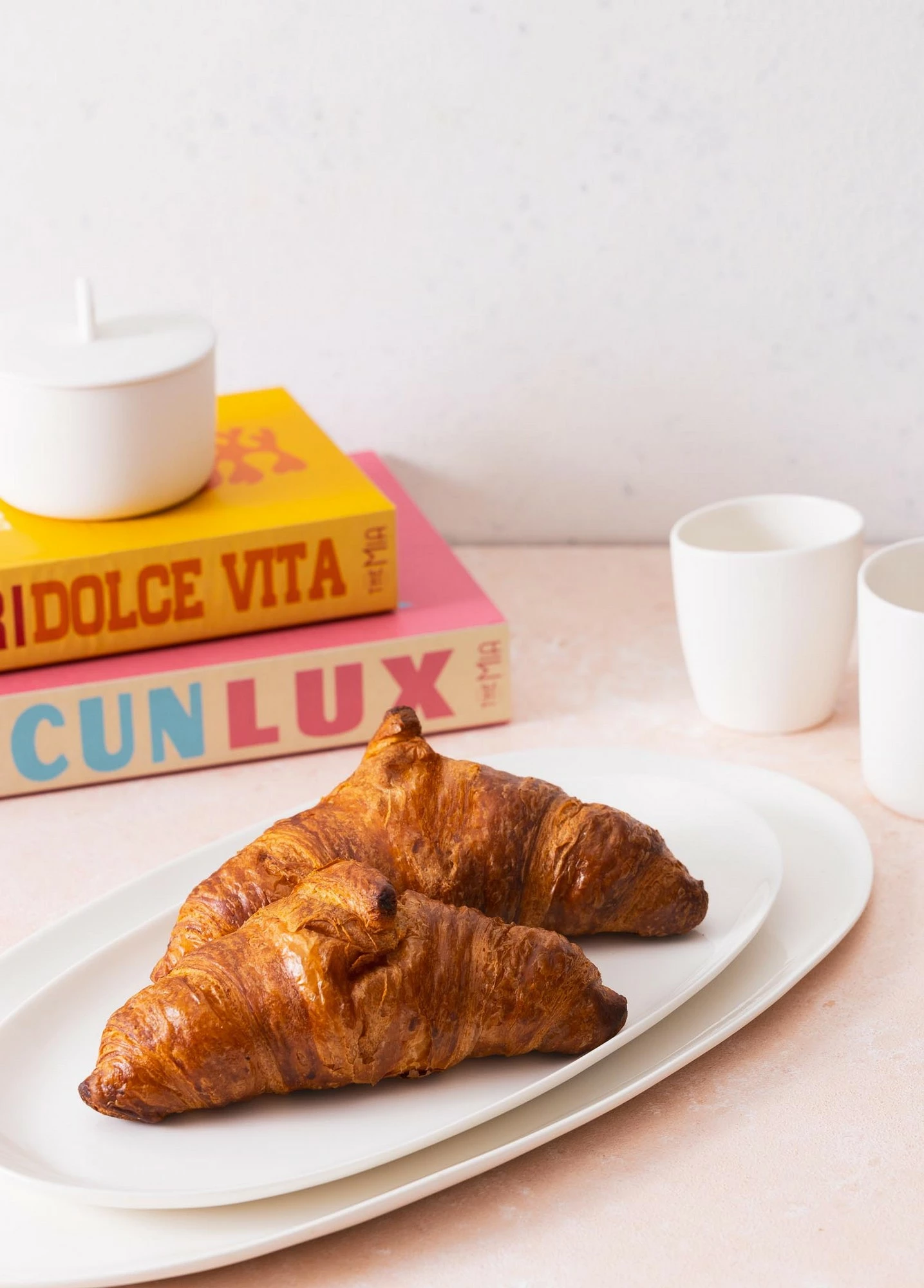 Pjatë servirëse porcelani, ngjyrë terrakote, Hermia, CTT0021, 17x34x1 cm