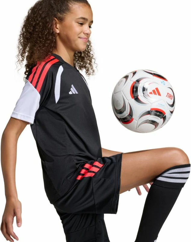 Fanellë futbolli për fëmijë adidas, e zezë dhe e kuqe