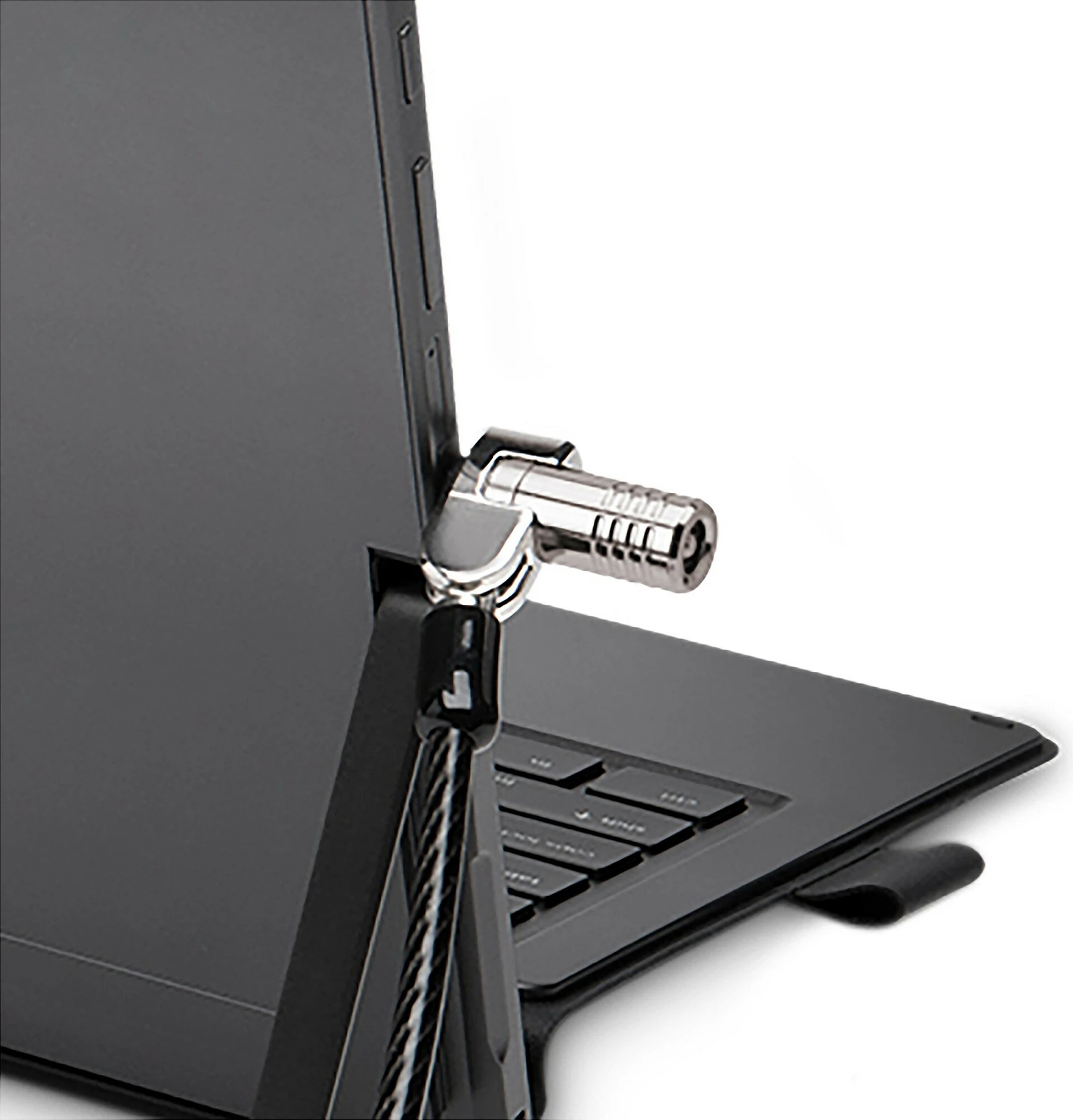 Kabllo sigurie Kensington NanoSaver Dual Head, me çelës, 1.8m, e zezë/çelik inox
