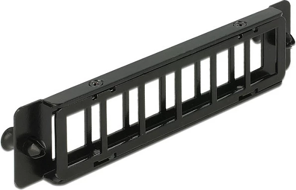 Panel montues DeLOCK 86274 për 6 module Keystone, metal, i zi
