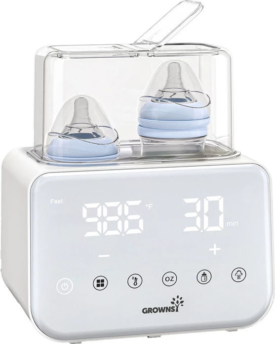 Ngrohës shishesh i dyfishtë Grownsy W3-1, 10 funksione, 280 W, deri 400 ml, i bardhë