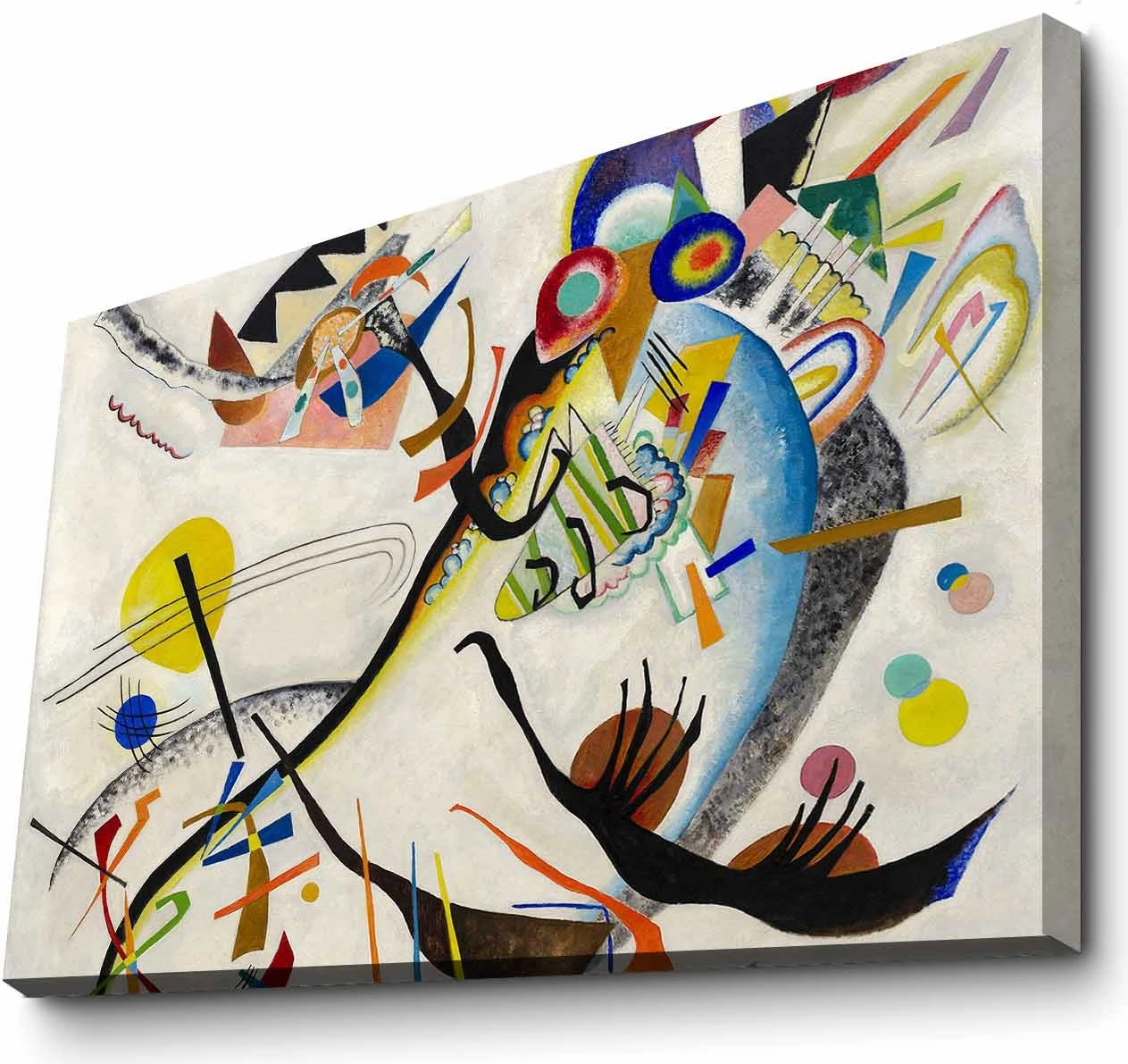 Pikturë dekorative në kanavacë, Blue Segment, shumëngjyrëshe, 70x100cm