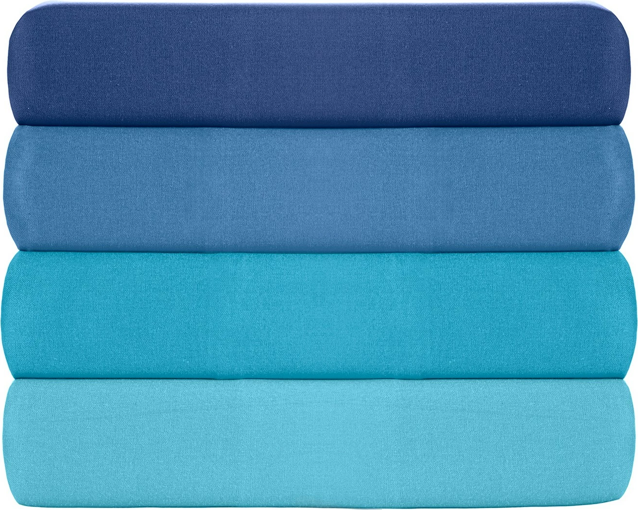 Çarçaf i sheshtë king ranforce, ngjyrë turquoise, L'essentiel, 240x290 cm