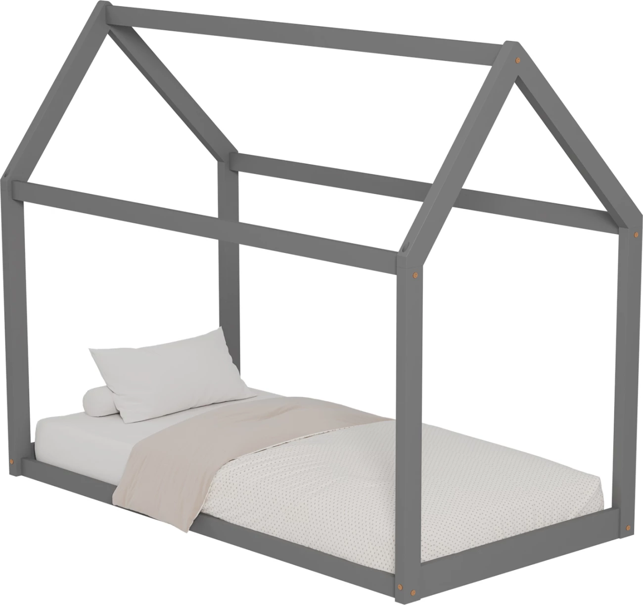 Krevat për fëmijë PEPE FH677.05 t.MONTESSORI DRU PISHË NGJYRË GRI - 190x90cm