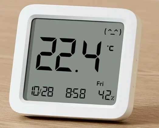 Monitor smart temperature dhe lagështie Xiaomi 3 BHR9041GL, LCD, Bluetooth 5.0, bateri CR2450, i bardhë
