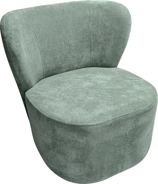 Fotelje Veridian, material stof, ngjyrë fistik, 63x70x66cm